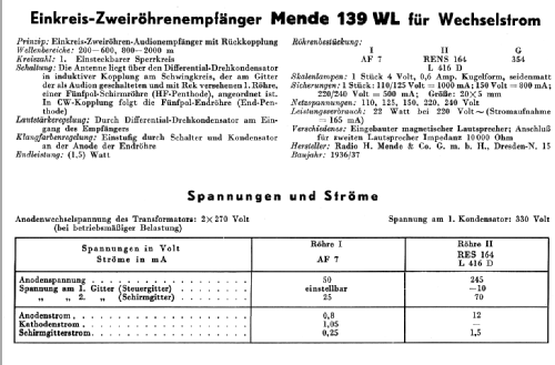 139WL; Mende - Radio H. (ID = 28006) Radio