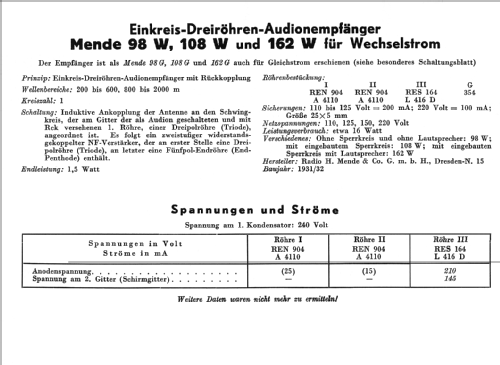 162W; Mende - Radio H. (ID = 21034) Radio