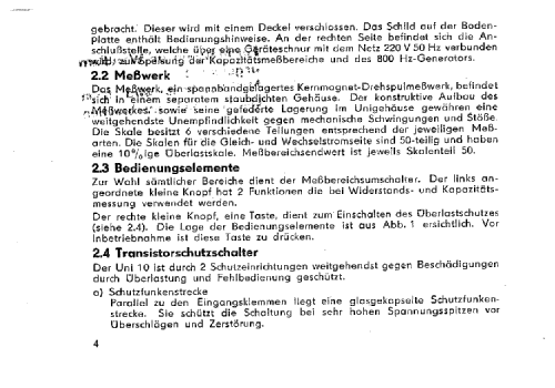 Universal-Messinstrument UNI 10; Messtechnik (ID = 1874458) Equipment