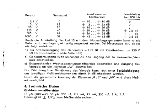 Universal-Messinstrument UNI 10; Messtechnik (ID = 1874465) Equipment