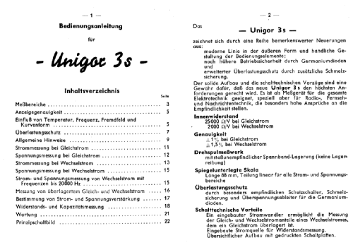 Unigor 3s Type 226213; Goerz Electro Ges.m. (ID = 222985) Equipment