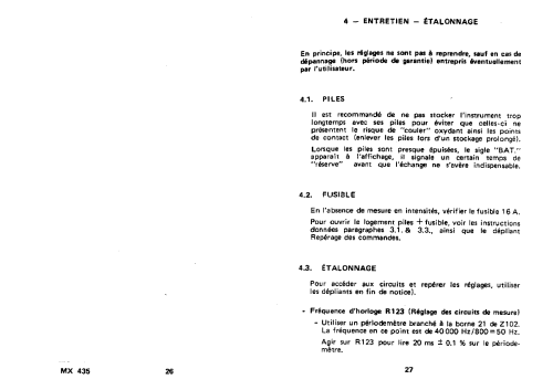 Multimètre MX435; Metrix, Compagnie (ID = 954815) Equipment