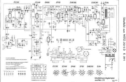 212 - 212/3D W - 212 KL/3D , K39/1; Metz Transformatoren (ID = 12682) Radio