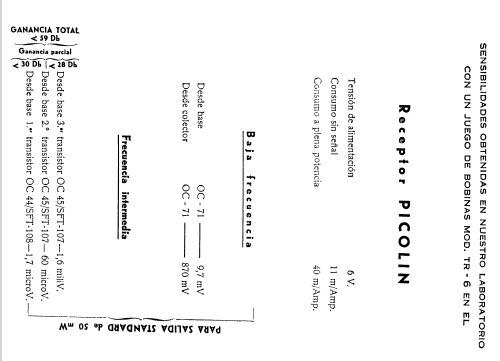 Picolin TR6; Micafix Electrónica; (ID = 589340) Radio