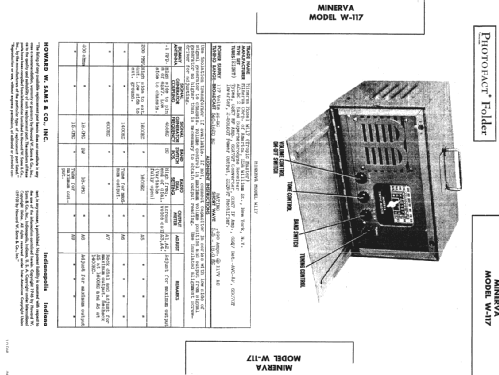 Tropic Master W117 early; Minerva Radio Co. (ID = 469761) Radio