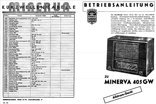 405GW; Minerva-Radio (ID = 707601) Radio