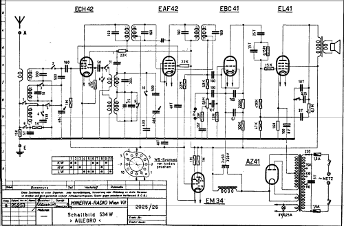 Allegro 534W; Minerva-Radio (ID = 20300) Radio