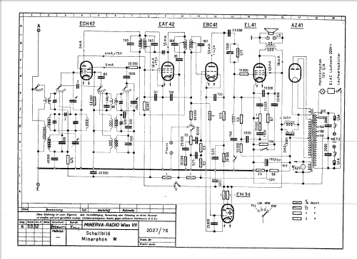 Minerphon W; Minerva-Radio (ID = 71646) Radio