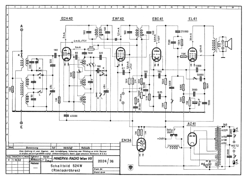 Minor W 524W; Minerva-Radio (ID = 892221) Radio