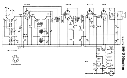 Miraphon 500U; Minerva-Radio (ID = 306983) Radio
