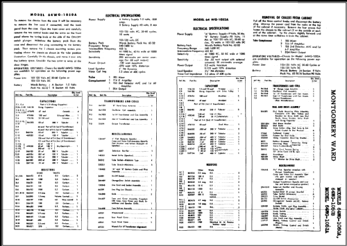 64WG-1052A ; Montgomery Ward & Co (ID = 472597) Radio