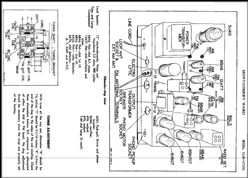 Airline 74BR-2710A Order= 62 A 2710R ; Montgomery Ward & Co (ID = 345126) Radio