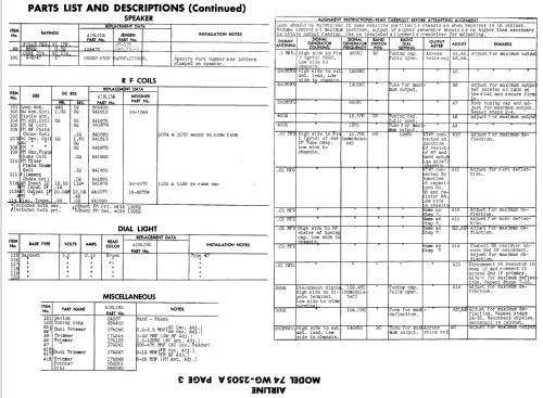 Airline 74WG-2505A Order= 62 C 2505 R ; Montgomery Ward & Co (ID = 831203) Radio