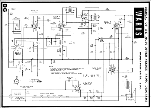 Airline 64BR-1514A Order= 62 C 1514 M; Montgomery Ward & Co (ID = 81461) Radio