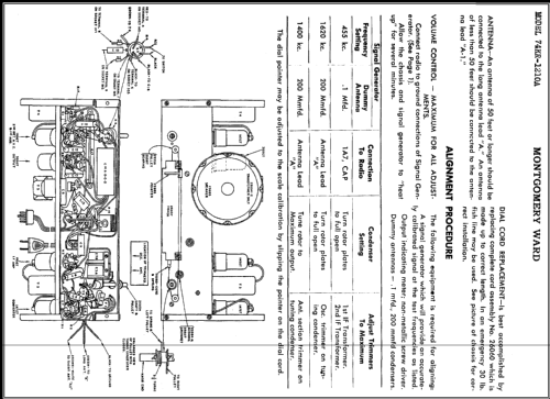 Airline 74KR-1210A Order= 62 A 1210M; Montgomery Ward & Co (ID = 393190) Radio