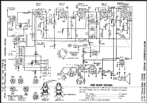 Airline 74WG-2504A Order= 62 A 2504 R; Montgomery Ward & Co (ID = 394011) Radio