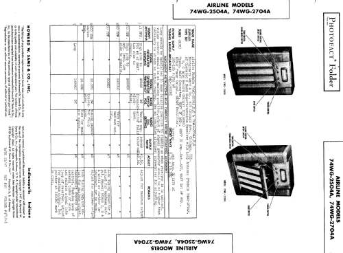 Airline 74WG-2504A Order= 62 A 2504 R; Montgomery Ward & Co (ID = 496426) Radio