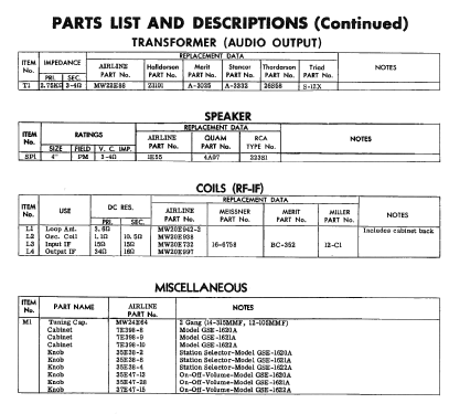 Airline GSE-1622A; Montgomery Ward & Co (ID = 2215855) Radio