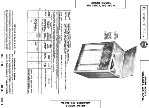 Airline WG-2603A; Montgomery Ward & Co (ID = 397204) Radio