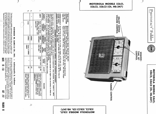 53LC2 Ch= HS-347; Motorola Inc. ex (ID = 981807) Radio