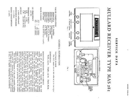 MAS281; Mullard Wireless, (ID = 1591974) Radio