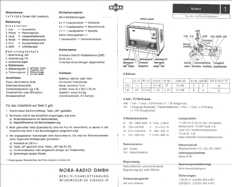 Bolero ; Nora; Berlin (ID = 15688) Radio