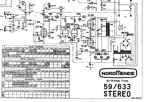 Stereo-Verstärker 582.001.29 Ch= 59/633; Nordmende, (ID = 994451) Ampl/Mixer