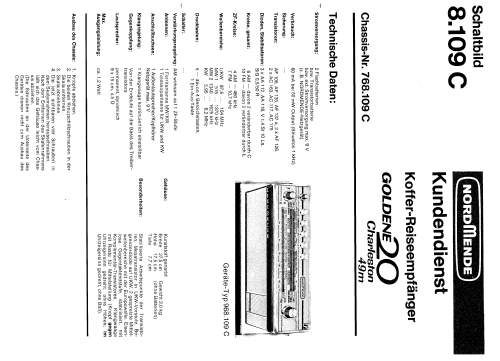 Goldene 20 - Charleston 49m Ch= 8.109C ; Nordmende, (ID = 258615) Radio