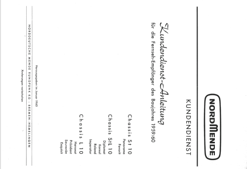 Konsul Ch= StL10; Nordmende, (ID = 376185) Television