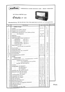 Othello 57/3D Ch= 606; Nordmende, (ID = 3014116) Radio