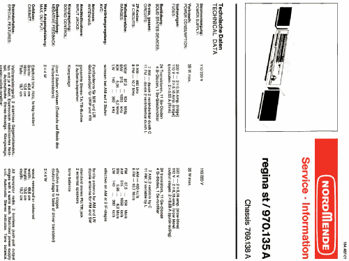 Regina ST 970.135A Ch= 769.138A; Nordmende, (ID = 635572) Radio