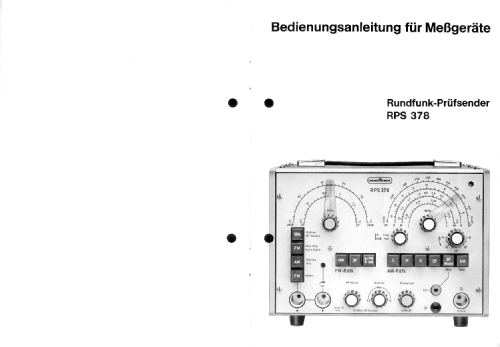 Rundfunk-Prüfsender RPS 378; Nordmende, (ID = 104822) Equipment