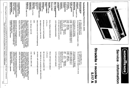 Stradella + recorder m 5.117A; Nordmende, (ID = 357425) Radio