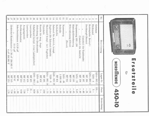 Super 450-10 Ch= 5216; Nordmende, (ID = 2486759) Radio