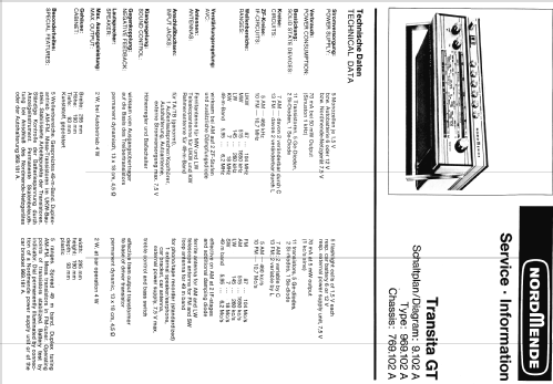 Transita GT 969.102A Ch= 9.102A ; Nordmende, (ID = 100090) Radio