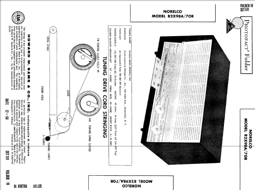 Norelco B2X98A /70R; Norelco, North (ID = 501821) Radio