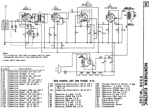 Midge 5308; Northern Electric Co (ID = 769755) Radio