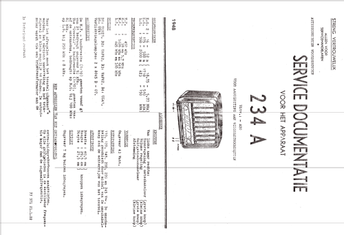 Aristona H234A-20; NSF Nederlandsche (ID = 2294499) Radio