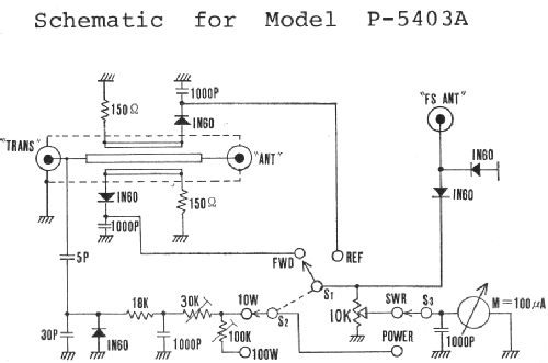 SWR Bridge Power meter & Field Strength Indicator P-5403A; Pace Communications; (ID = 942081) Equipment