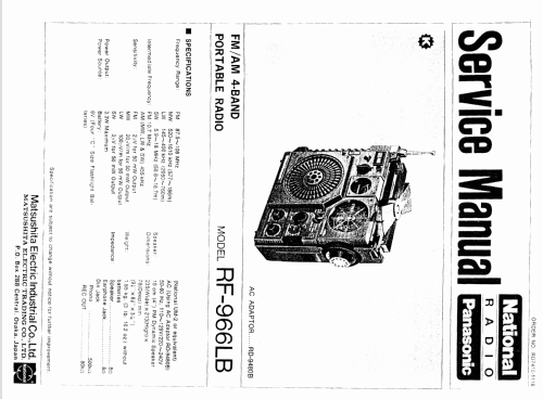GX 400 RF-966LB; Panasonic, (ID = 785870) Radio