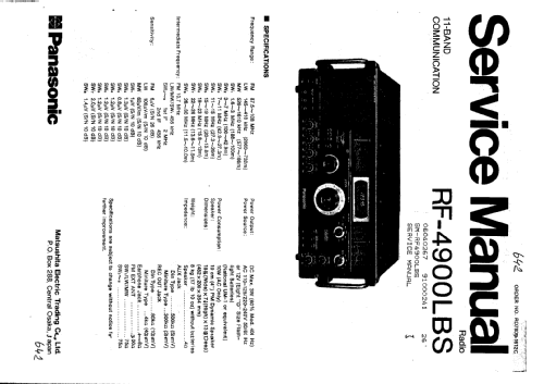 Premix Double Superheterodyne System RF-4900; Panasonic, (ID = 678253) Radio