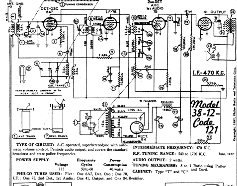 38-12C ; Philco, Philadelphia (ID = 403613) Radio