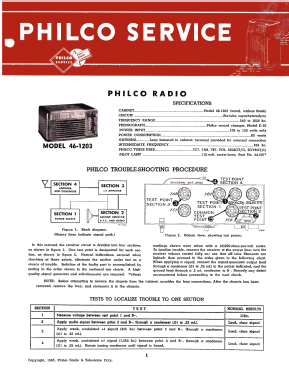 46-1203 Code 122; Philco, Philadelphia (ID = 2903205) Radio