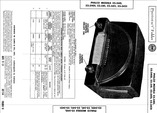 52-540-M Code 122 Transitone; Philco, Philadelphia (ID = 525066) Radio