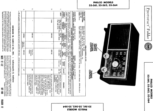 53-564 ; Philco, Philadelphia (ID = 524615) Radio