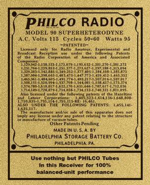 90 Baby Grand; Philco, Philadelphia (ID = 3009271) Radio