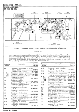 B950 53-950 Code 121; Philco, Philadelphia (ID = 2891844) Radio