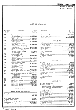 B950 53-950 Code 121; Philco, Philadelphia (ID = 2891845) Radio