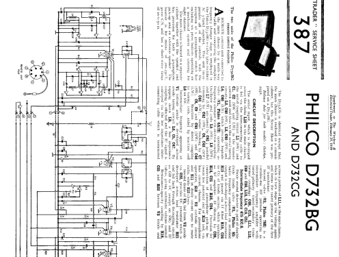 D732 CG; Philco Radio & (ID = 1251121) Radio