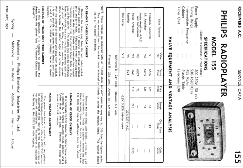 Chronoradio 155; Philips Australia (ID = 2173991) Radio